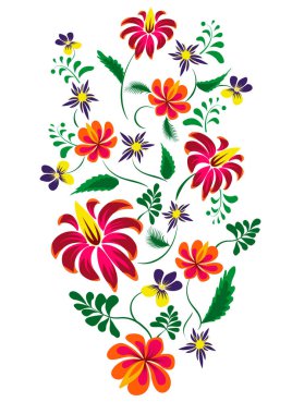 Çiçek aranjmanı. Etnik boyama tarzı 2.