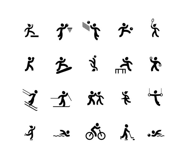 Sports and dancing icons