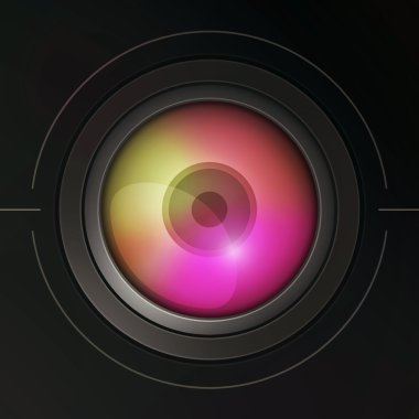 Stylized camera lens v3 clipart