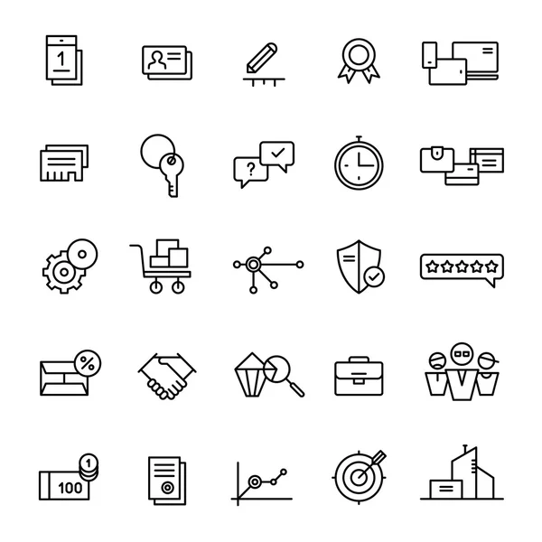Icons für Zielseiten und Online-Shops — Stockvektor