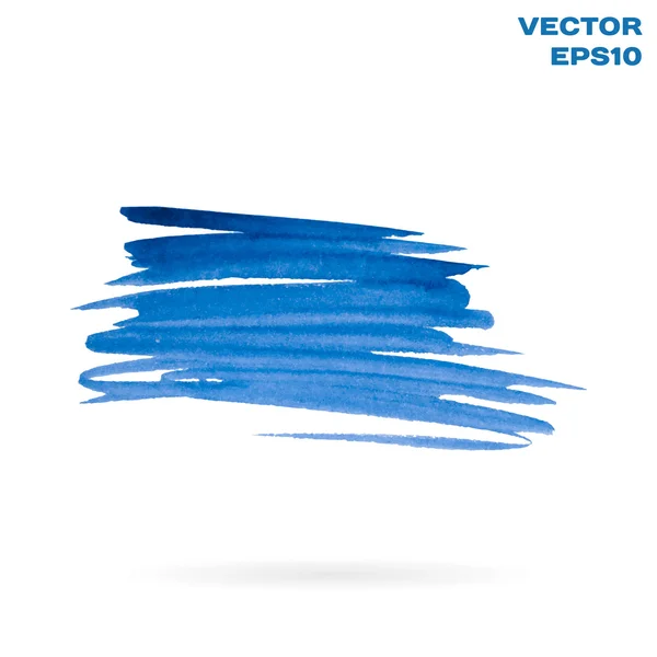 Acuarela azul pintada a mano elemento de diseño de forma. Fondo brillante para el texto. Rastros de alta resolución. Vector EPS10 . — Vector de stock