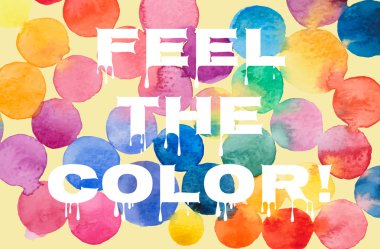 Soyut el drwan suluboya poster veya kartı arka plan için uygun daireler. Vektör çizim Eps10.