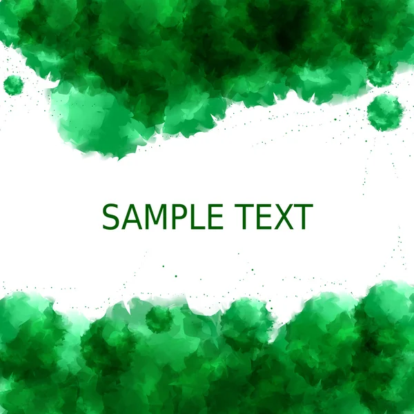 Groene versheid achtergrond. Abstracte aquarel stijl met een plek voor tekst in het midden — Stockvector