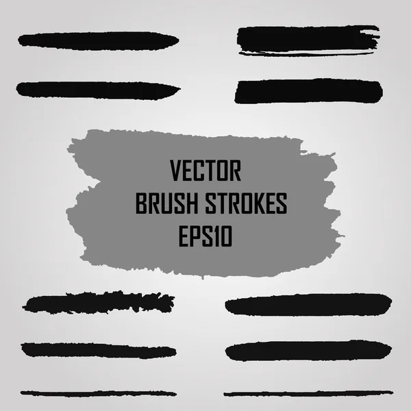 Set of grunge brush strokes. Jpeg version also available in gallery. — Stock Vector