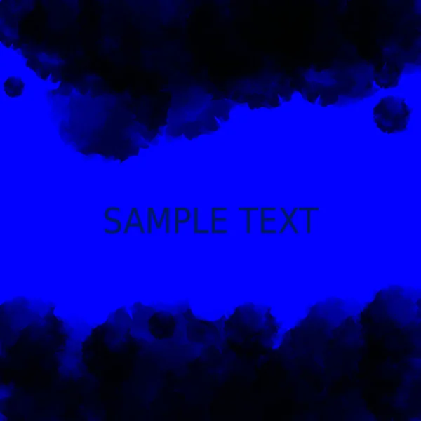 Fundo azul escuro de águas profundas. Estilo aquarela abstrato com lugar para texto no meio. Ilustração vetorial EPS10 —  Vetores de Stock