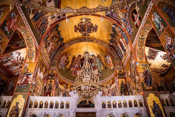 Increíblemente Detallado Interior Del Monasterio Agios Gerasimos Grecia — Foto de Stock