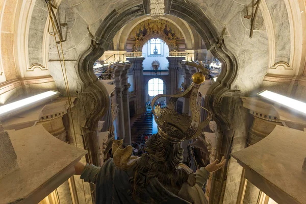 Papi Templom Belseje Egy Barokk Templom Porto Városában Portugáliában — Stock Fotó