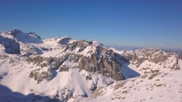 Drone Shot Van Een Prachtige Bergketen Durmitor Montenegro — Stockvideo