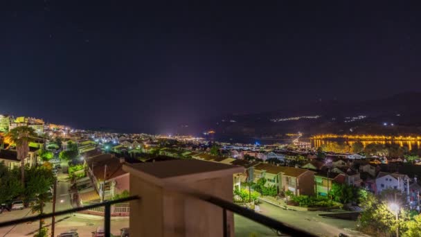 Caducidad Nocturna Argostoli Capital Cefalonia — Vídeo de stock