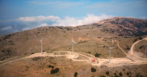 Parc Éolien Sur Île Céphalonie Grèce — Video