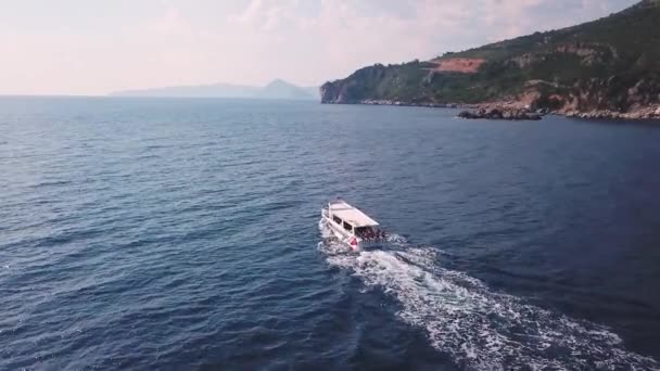 Widok Lotu Ptaka Błękitne Wody Morza Adriatyckiego — Wideo stockowe
