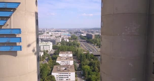 Vista Aérea Torre Genex Belgrado — Vídeo de Stock