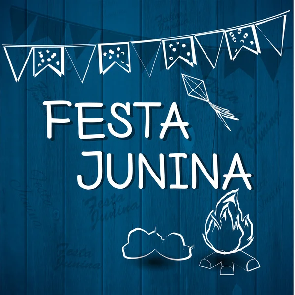 Festival Temático Festa Junina Brasil. Vacaciones folclóricas. Es una ilustración vectorial . — Vector de stock