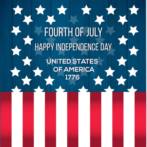 Happy Independence Day Poster, 4th of July. — Stock Vector