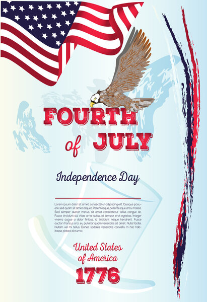 Happy Independence Day Poster, 4th of July.