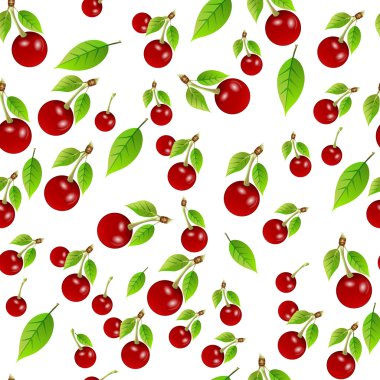 Arka plan beyaz zemin üzerine kiraz ile