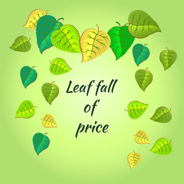 Autumn Sales Banner. Poster with Leaves — Stock Vector