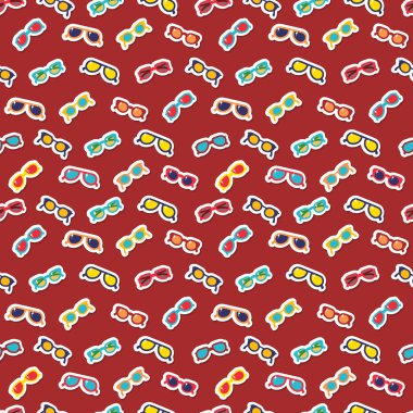 Seamless sun glasses pattern. Background for you a summer vacation design.
