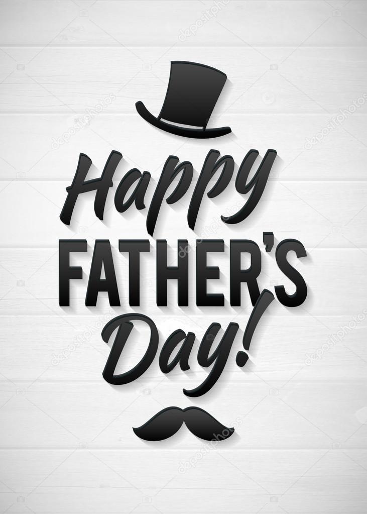 Happy Father's Day Greeting Card Happy fathers day card vintage retro type font