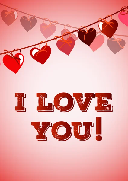 Feliz día de San Valentín card.vector.flyer fondo con corazones — Archivo Imágenes Vectoriales