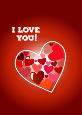 Mutlu Sevgililer günü card.vector.flyer arka plan yürekleri.