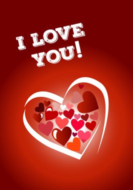 Mutlu Sevgililer günü card.vector.flyer arka plan yürekleri.