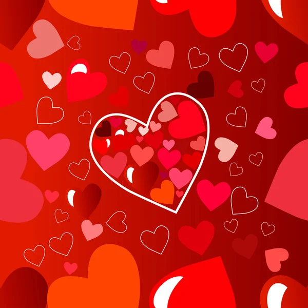 Happy Valentijnsdag card.vector.flyer achtergrond met hart. — Stockvector