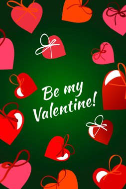 Mutlu Sevgililer günü card.vector.flyer arka plan yürekleri.