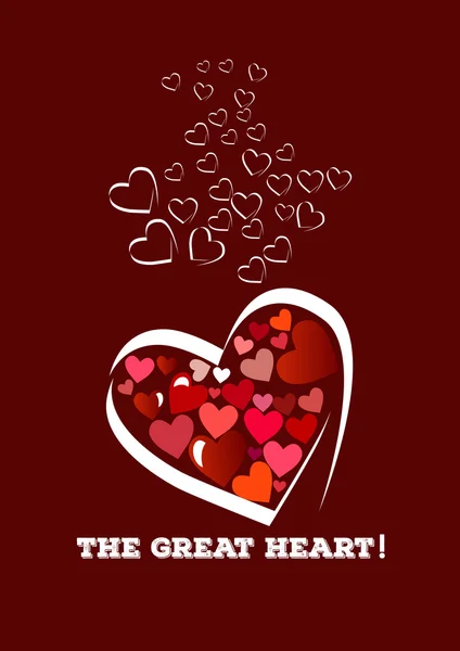 Feliz día de San Valentín card.vector.flyer fondo con corazones — Vector de stock