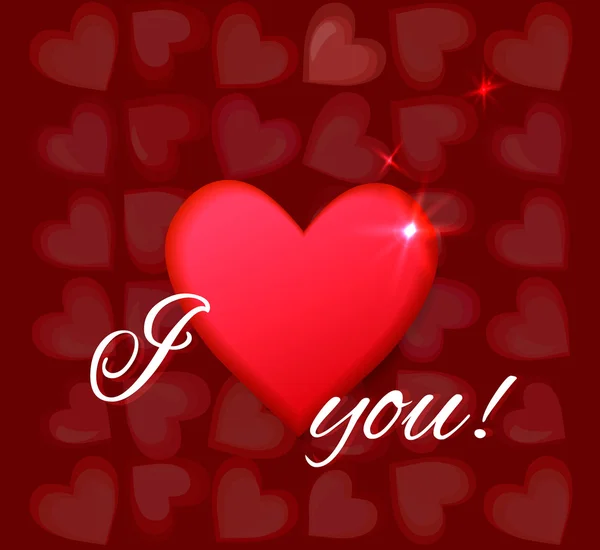 Happy Valentijnsdag card.vector afbeelding. — Stockvector
