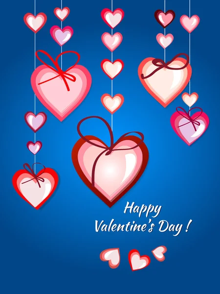 Happy valentines day card.Vector. — Stock Vector