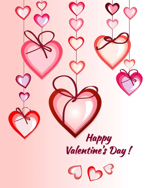 Happy valentines day card.Vector. — Stock Vector