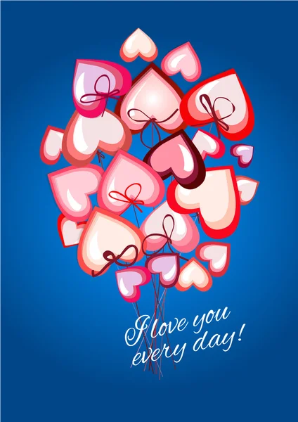 Gelukkig de dag van Valentijnskaarten card.vector. — Stockvector