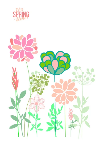 Ilustración vectorial temas primavera — Vector de stock