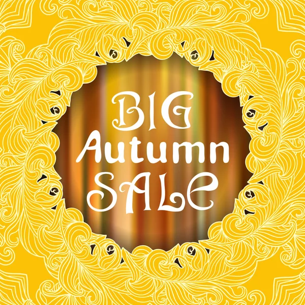 Big Autumn Sale Banner — Stock Vector