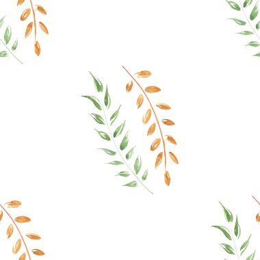 Yaprak suluboya desen