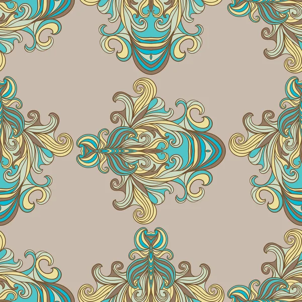 Patrón sin costura de encaje ornamental — Vector de stock