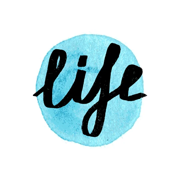 Word "Life" Hand-drawing lettering. — 스톡 벡터