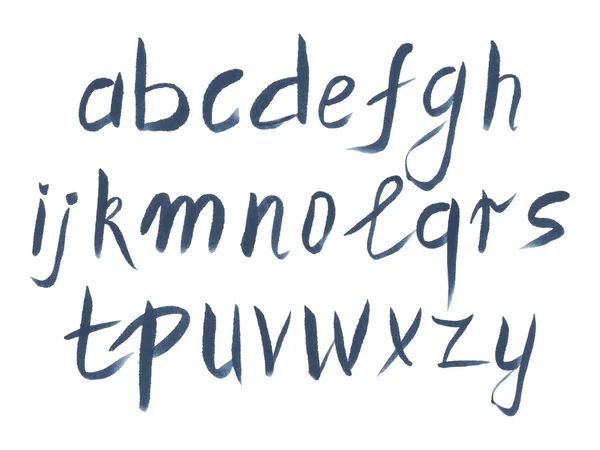 Alphabet aquarelle bleu — Image vectorielle