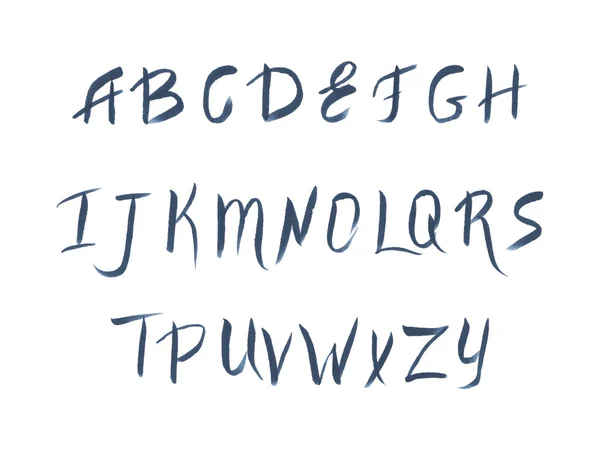 Alphabet aquarelle bleu — Image vectorielle