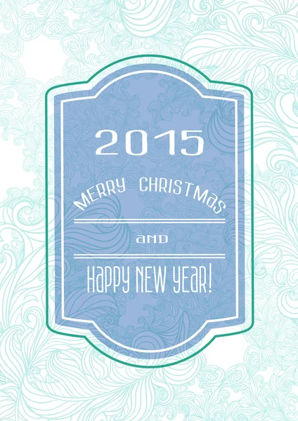 Christmas and New Year Card — Stock Vector