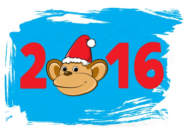 Cartoon monkey, New Year symbol — Stock Vector