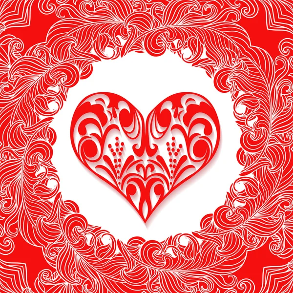 Valentines Day Ornament Heart — Stock Vector