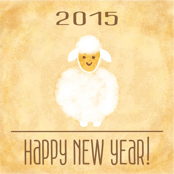 New year banner with sheep — Stock Vector