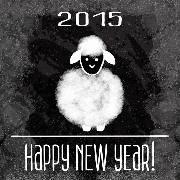 羊と新年バナー — ストックベクタ
