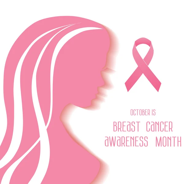 Symbole de sensibilisation au cancer du sein — Image vectorielle