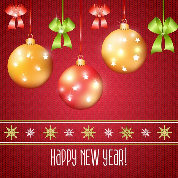 New year decorated background — Stock Vector