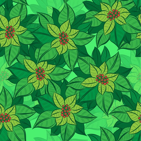 Christmas Star Flower pattern — Stock Vector