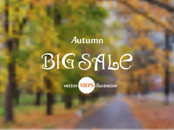 Autumn Sale Nature Background — Stock Vector