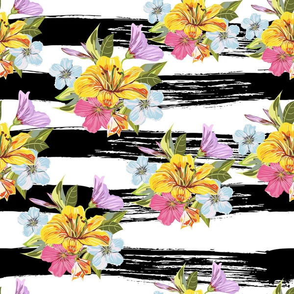 Patrón floral abstracto — Vector de stock